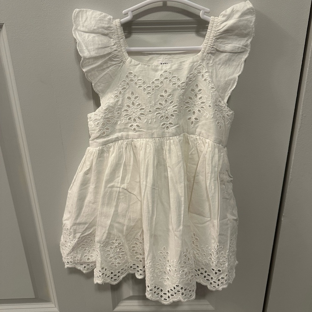 NWT GAP Ivory Eyelet Baby Dress